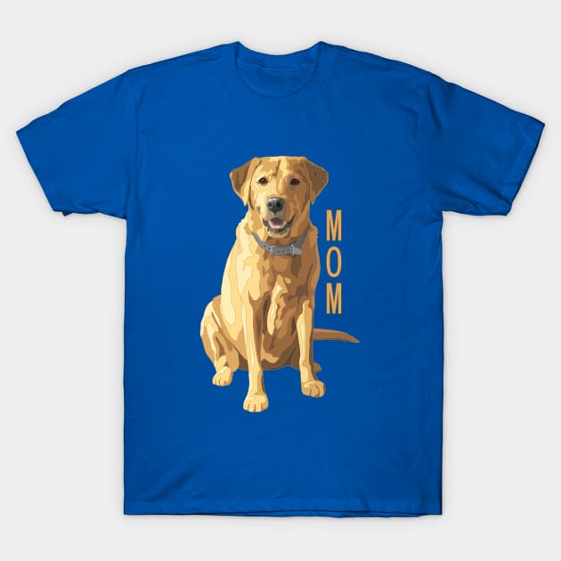 Lab Mom Yellow Labrador Retriever Dog Lover T-Shirt by csforest